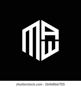 MAW logo MAW icon MAW monogram MAW letter minimalist Circle flat Unique modern abstract logo design.
