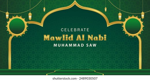 Mawlid Al Nabi background. vector illustration