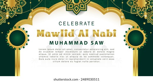 Mawlid Al Nabi background. vector illustration