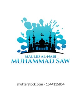 Mawlid Al Nabi Greeting Islamic Design vector