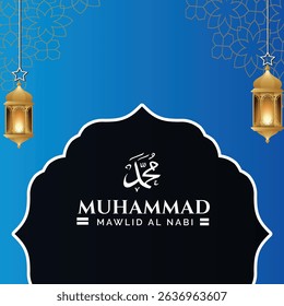 Mawlid Al Nabi Muhammad Greeting Card design post