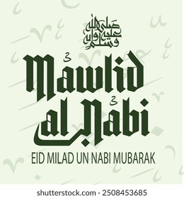 Mawlid al Nabi ou al Mawlid al Nabawi cumprimentando Eid Milad un Nabi Mubarak Tradução: (Aniversário do Profeta Muhammad)