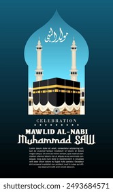Mawlid Al Nabi Poster Design. vector illustration