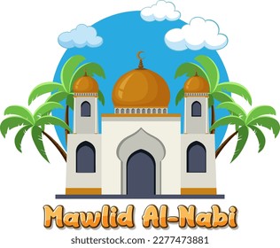 Mawlid al-Nabi Banner Design illustration