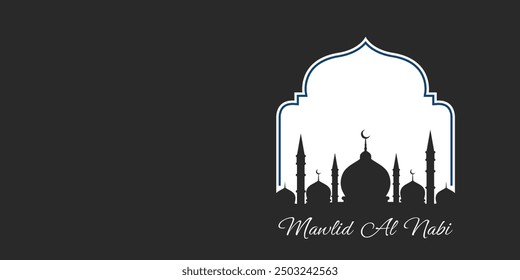 Mawlid al-nabi celebration background design. Vector illustration