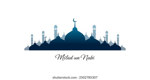 Mawlid al-nabi islamic greeting card design. Vector illustration