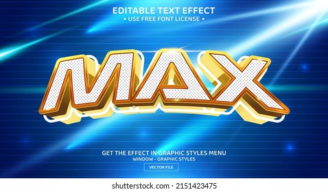 Max 3D editable text effect template