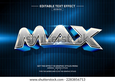 Max 3D editable text effect template