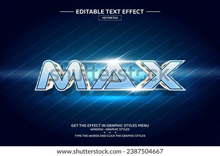 Max 3D editable text effect template