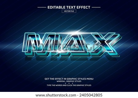 Max 3D editable text effect template