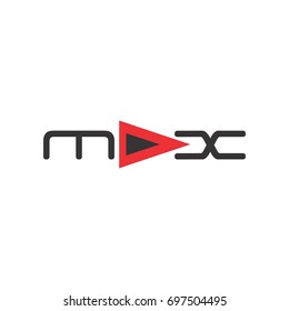 MAX Arrow logo design vector