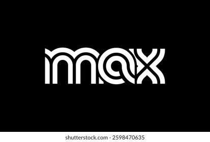 MAX Creative Unique Modern Letter Logo Design. Stylized logo featuring a unique letter design, presenting abstract minimalist aesthetics and modern appeal.