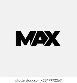 MAX initial letter monogram typography logo vector