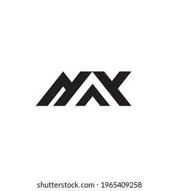 MAX letter geometric logo design