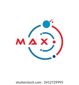 MAX letter technology logo design on white background. MAX creative initials letter IT logo concept. MAX letter design
