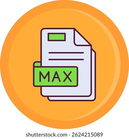 Design de ícone de vetor de linha máxima