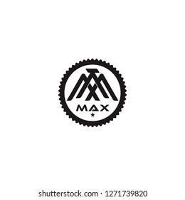 Max logo design template with eagle mark