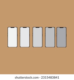Max in Space colorful. In latest phone, is an innovation and equipped with three cameras. background.  screen and back side. realistic vector. Smartphone Vector illustration. View of a Isolated Device