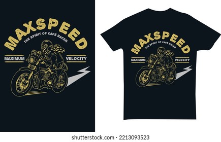 ciclismo de montaña de alta velocidad con pedal de velocidad máxima. ilustración vectorial de diseño de camiseta para afiches