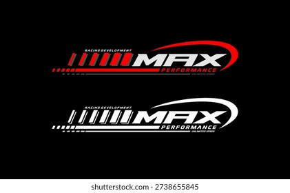 max speed racing graphic vector illustration