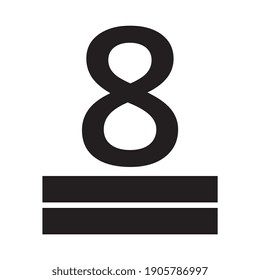Max stack icon, eight, Packaging Symbol
