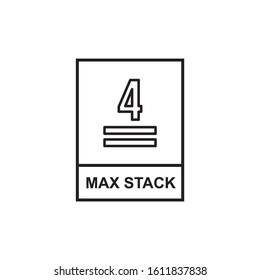 Max stack icon symbol vector illustration