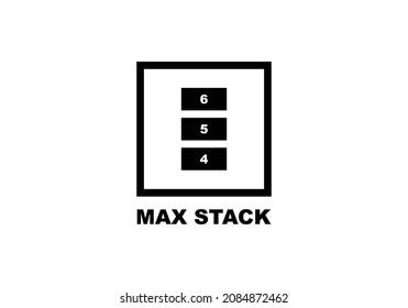 Max stack simple flat icon vector illustration