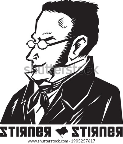 Max Stirner Vector clip Art EPS