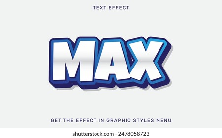 Max text effect template in 3d design