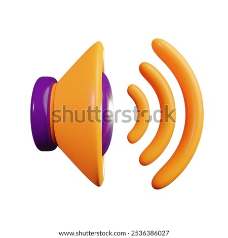Max volume 3d icon design. 3d icon of max volume