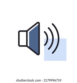 Max volume high vector icon. Graph symbol for music and sound web site and apps design, logo, app, UI