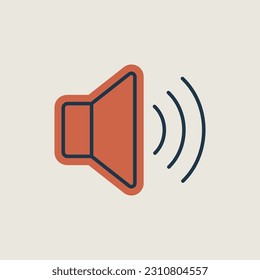 Max volume high vector icon. Graph symbol for music and sound web site and apps design, logo, app, UI