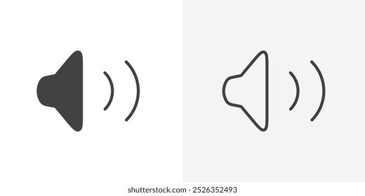 Max volume icon flat and simple set design