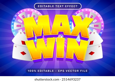 max win 3d text effect and editable text effect with light background