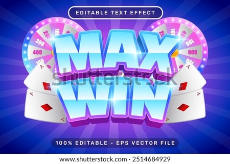 max win 3d text effect and editable text effect with light background