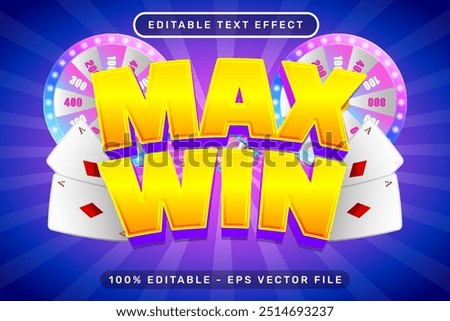 max win 3d text effect and editable text effect with light background