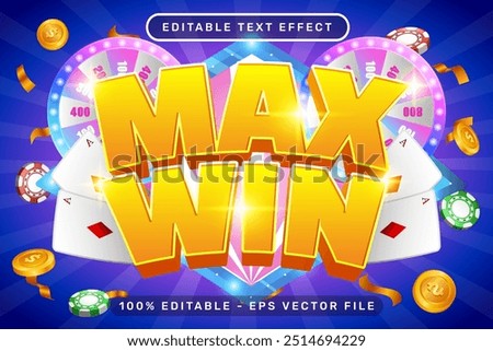 max win 3d text effect and editable text effect with light background