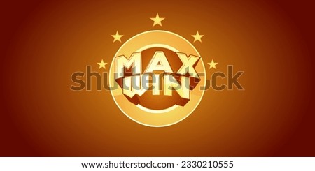 Max Win Text Effect, Esport Game Winner Emblem