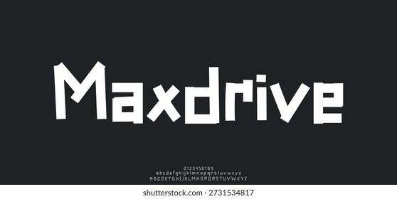 Fuente Maxdrive y sans serif moderna diseñada para una marca minimalista y diseños editoriales