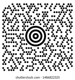 Maxi Code vector illustration. MaxiCode barcode symbol icon  