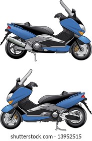Maxi scooter blue