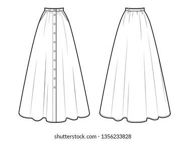 Maxi Skirt Sketch