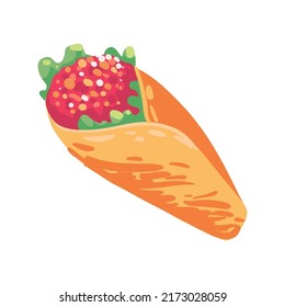 maxican food burrito icon isolated