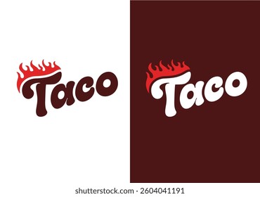 Maxican taco logo, Taco logo, Restarant logo