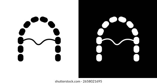 Icono de maxilla de un Vector de estilo plano