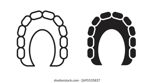 Maxilla icon illustrations collection. editable stroke outline and flat style