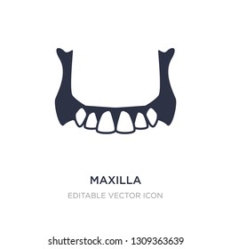 maxilla icon on white background. Simple element illustration from Dentist concept. maxilla icon symbol design.