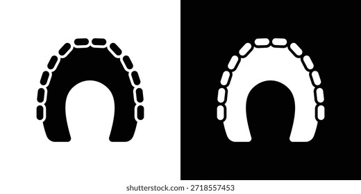 Ilustración vectorial de iconos de maxilla - iconos vectoriales de estilo negro de alta calidad