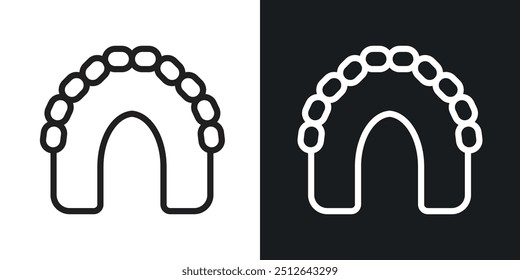 Maxilla outlined icon vector collection.