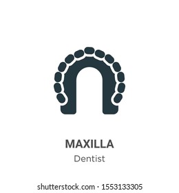 Maxilla vector icon on white background. Flat vector maxilla icon symbol sign from modern dentist collection for mobile concept and web apps design.